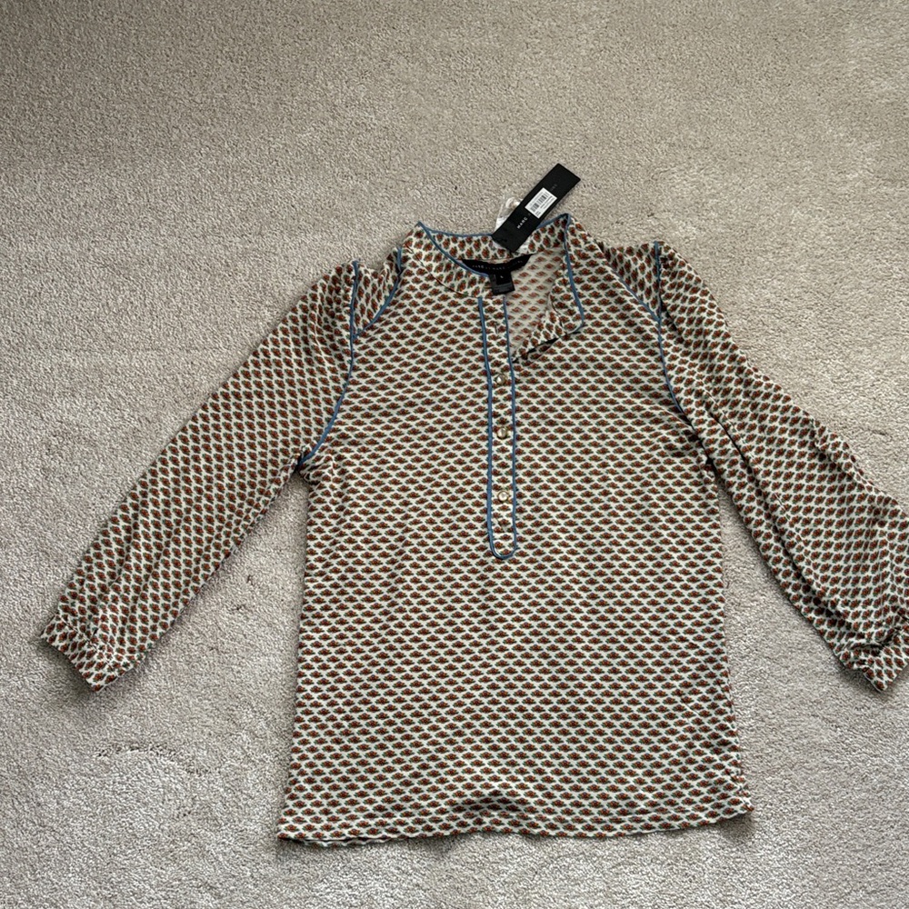 NWT Marc By Marc Jacobs Multicolored Knit Blouse, Large